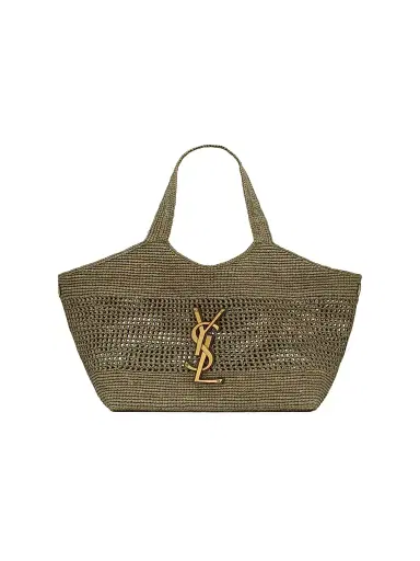 Saint Laurent Women's Icare Medium Tote Bag in Raffia | Thumbnail 1 Saint Laurent Women's Icare Medium Tote Bag in Raffia | Thumbnail 1