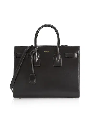 Saint Laurent Women's Carryall Sac De Jour Leather Satchel - Noir Noir | Thumbnail 1 Saint Laurent Women's Carryall Sac De Jour Leather Satchel - Noir Noir | Thumbnail 1