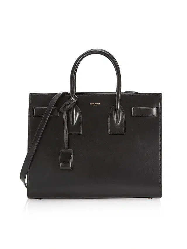 Women's  Carryall Sac De Jour Leather Satchel - Noir Noir
