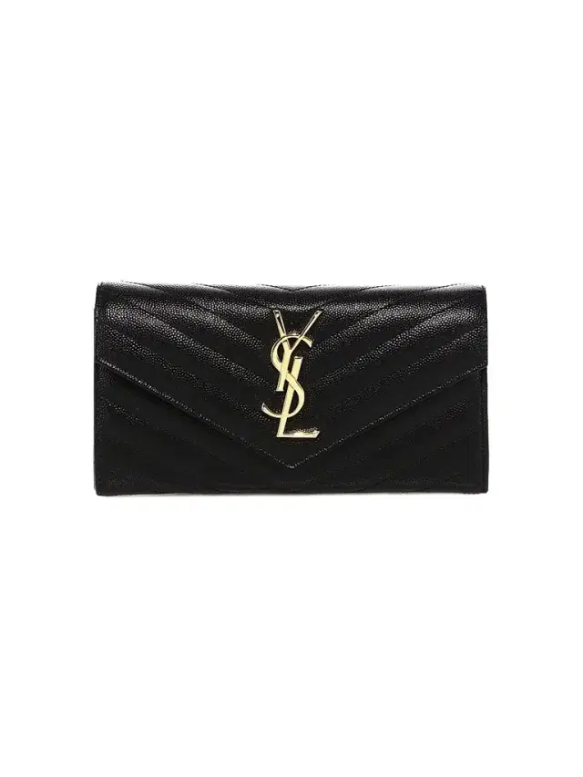 Saint Laurent Women's Monogram Matelassé Leather Flap Wallet - Black