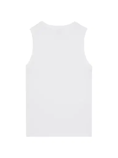 Saint Laurent Women's Cassandre Tank Top in Ribbed Cotton Jersey - Blanc | Thumbnail 2 Saint Laurent Women's Cassandre Tank Top in Ribbed Cotton Jersey - Blanc | Thumbnail 2