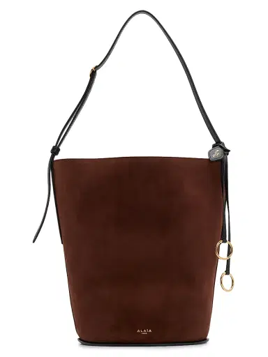 Alaïa Women's Hip Small Suede Bucket Bag | Thumbnail 1 Alaïa Women's Hip Small Suede Bucket Bag | Thumbnail 1