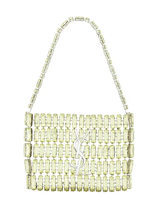 Saint Laurent Women's Micro Evening Bag in Crystals - Jonquille