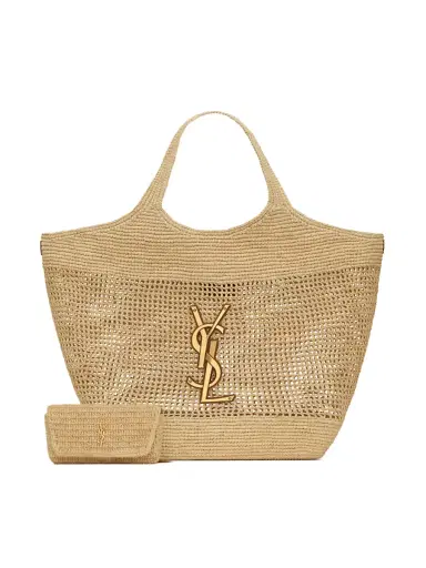 Saint Laurent Women's Icare Tote Bag in Raffia | Thumbnail 5 Saint Laurent Women's Icare Tote Bag in Raffia | Thumbnail 5
