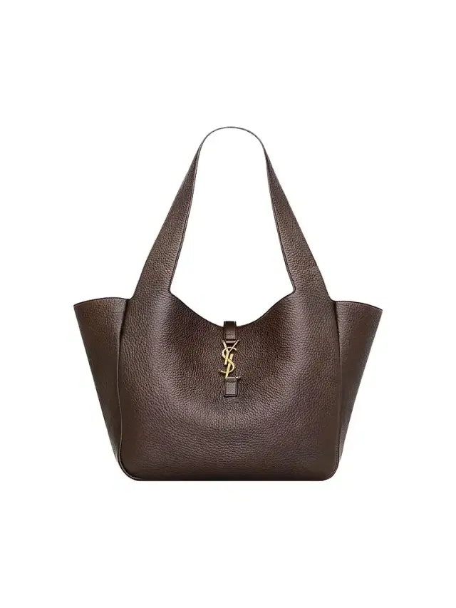 Saint Laurent Women's Le 5 a 7 Bea Tote Bag in Grained Leather - Marron Fonce