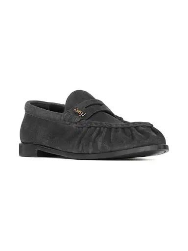 Saint Laurent Men's Le Loafers Supple in Suede - Mickey Grey - Size 10.5 | Thumbnail 2 Saint Laurent Men's Le Loafers Supple in Suede - Mickey Grey - Size 10.5 | Thumbnail 2