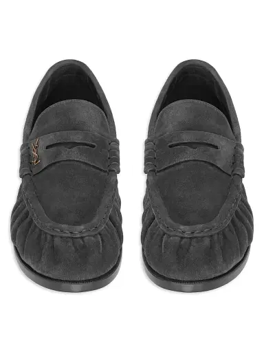 Saint Laurent Men's Le Loafers Supple in Suede - Mickey Grey - Size 10.5 | Thumbnail 3 Saint Laurent Men's Le Loafers Supple in Suede - Mickey Grey - Size 10.5 | Thumbnail 3