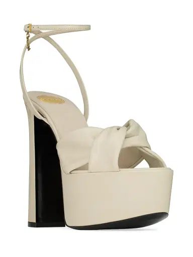 Saint Laurent Women's Franciane Platform Sandals in Smooth Leather | Thumbnail 2