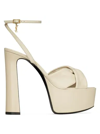Saint Laurent Women's Franciane Platform Sandals in Smooth Leather | Thumbnail 1