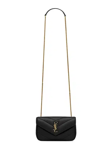 Saint Laurent Women's Loulou Mini Bag in Lambskin Leather - Black | Thumbnail 1 Saint Laurent Women's Loulou Mini Bag in Lambskin Leather - Black | Thumbnail 1