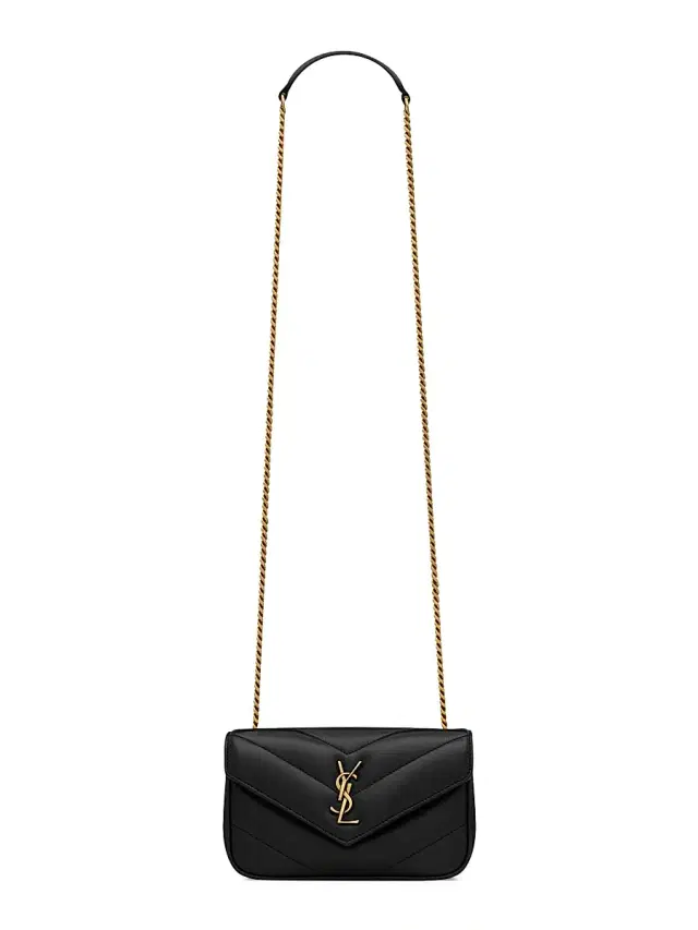 Women's Loulou Mini Bag in Lambskin Leather - Black