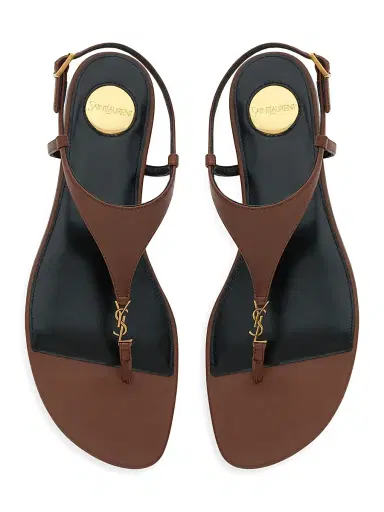 Saint Laurent Women's Cassandra Sandals in Smooth Leather | Thumbnail 3 Saint Laurent Women's Cassandra Sandals in Smooth Leather | Thumbnail 3