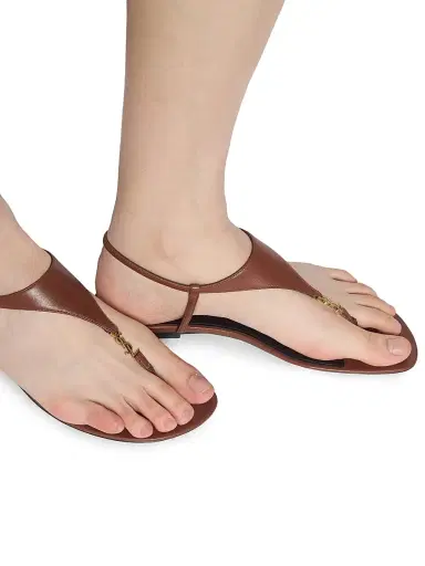 Saint Laurent Women's Cassandra Sandals in Smooth Leather | Thumbnail 5 Saint Laurent Women's Cassandra Sandals in Smooth Leather | Thumbnail 5