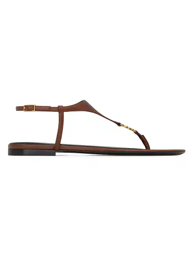 Saint Laurent Women's Cassandra Sandals in Smooth Leather | Thumbnail 1 Saint Laurent Women's Cassandra Sandals in Smooth Leather | Thumbnail 1