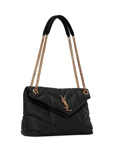 Saint Laurent Women's Puffer Shoulder Bag in Nappa Leather - Noir | Thumbnail 5