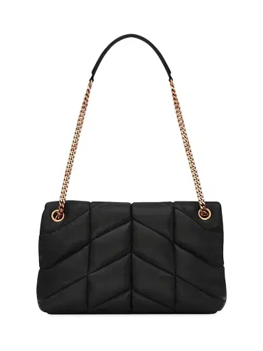 Saint Laurent Women's Puffer Shoulder Bag in Nappa Leather - Noir | Thumbnail 6