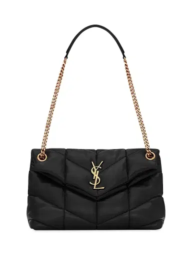 Saint Laurent Women's Puffer Shoulder Bag in Nappa Leather - Noir | Thumbnail 1