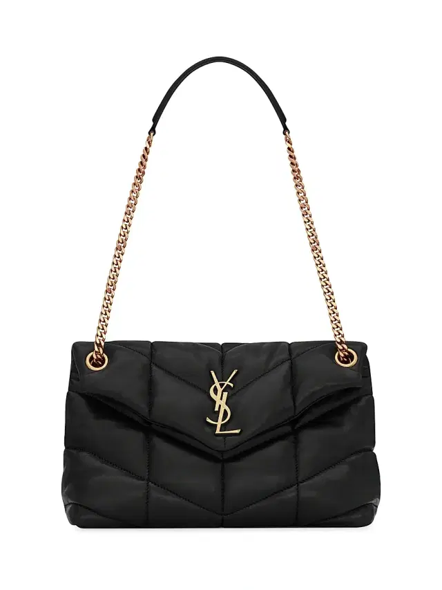 Saint Laurent Women's Puffer  Shoulder Bag in Nappa Leather - Noir