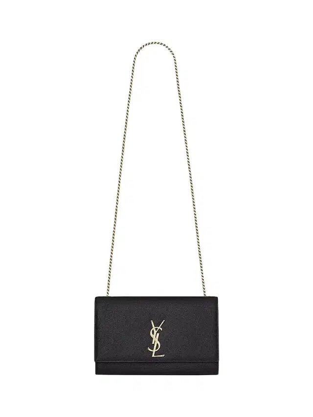 Saint Laurent Women's Kate  in Grain De Poudre Embossed Leather - Black