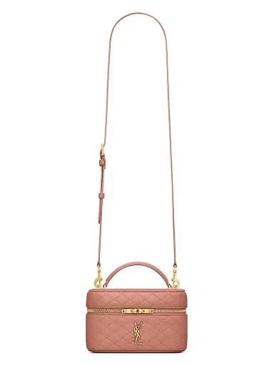Saint Laurent Women's Gaby Mini Vanity Bag in Lambskin - Barely Pink | Thumbnail 1