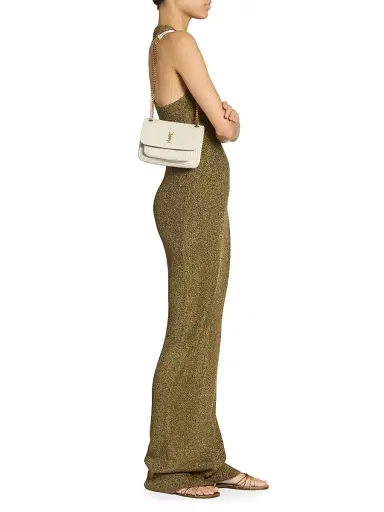 Saint Laurent Women's Niki Mini Bag in Grained Lambskin - Blanc Vintage | Thumbnail 2