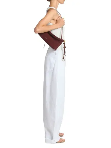 ALAIA Women's Le Click Leather Shoulder Bag - Rouge Grenat | Thumbnail 2 ALAIA Women's Le Click Leather Shoulder Bag - Rouge Grenat | Thumbnail 2
