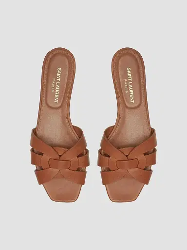 Saint Laurent Women's Tribute Mules in Smooth Leather - Ambra - Size 11.5 | Thumbnail 2