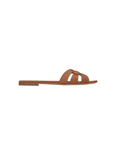Saint Laurent Women's Tribute Mules in Smooth Leather - Ambra - Size 11.5 | Thumbnail 1