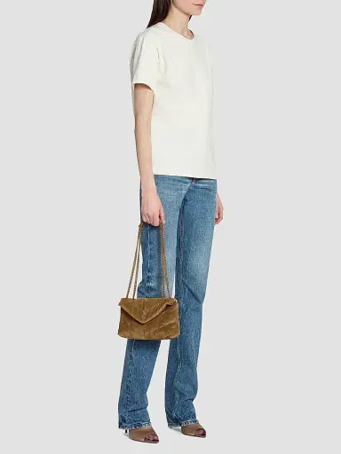 Saint Laurent Women's Puffer Toy Bag in Quilted Suede | Thumbnail 2 Saint Laurent Women's Puffer Toy Bag in Quilted Suede | Thumbnail 2