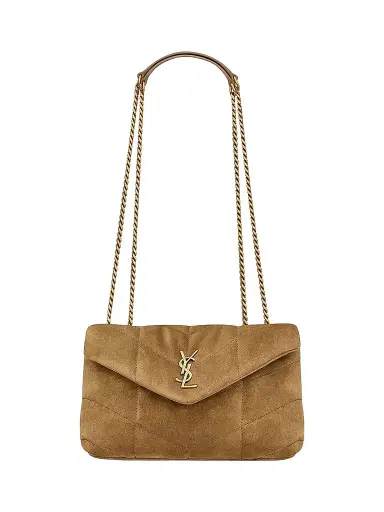 Saint Laurent Women's Puffer Toy Bag in Quilted Suede | Thumbnail 1 Saint Laurent Women's Puffer Toy Bag in Quilted Suede | Thumbnail 1