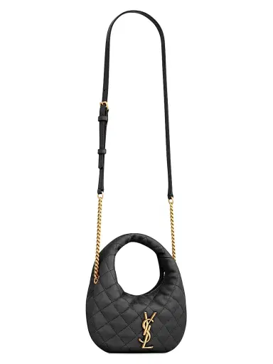 Saint Laurent Women's Icarino Mini Top Handle Bag in Quilted Nappa - Black | Thumbnail 4 Saint Laurent Women's Icarino Mini Top Handle Bag in Quilted Nappa - Black | Thumbnail 4