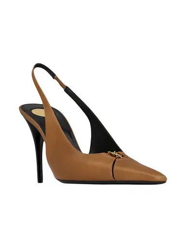 Saint Laurent Women's Babylone Breteuil Slingback Pumps - Macadamia - Size 11.5 | Thumbnail 2 Saint Laurent Women's Babylone Breteuil Slingback Pumps - Macadamia - Size 11.5 | Thumbnail 2