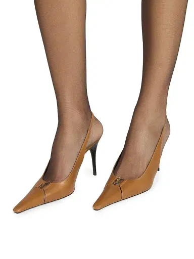 Saint Laurent Women's Babylone Breteuil Slingback Pumps - Macadamia - Size 11.5 | Thumbnail 4 Saint Laurent Women's Babylone Breteuil Slingback Pumps - Macadamia - Size 11.5 | Thumbnail 4