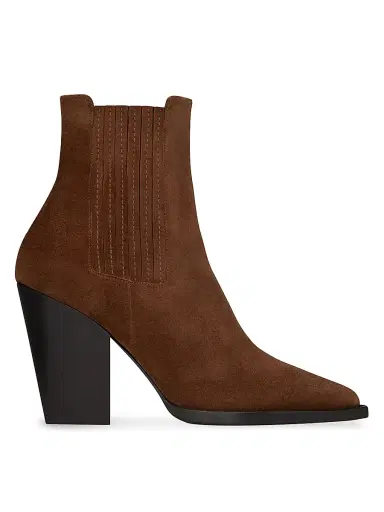 Saint Laurent Women's Theo Chelsea Boots in Suede | Thumbnail 1 Saint Laurent Women's Theo Chelsea Boots in Suede | Thumbnail 1
