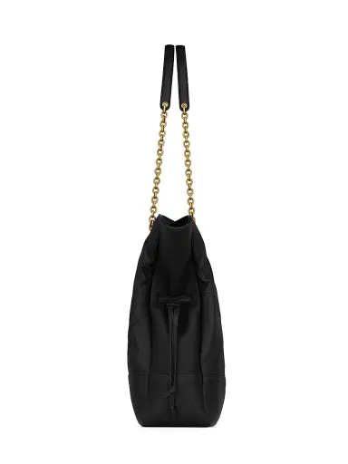 Saint Laurent Women's Jamie Shopping Tote Bag in Lambskin - Black | Thumbnail 4 Saint Laurent Women's Jamie Shopping Tote Bag in Lambskin - Black | Thumbnail 4