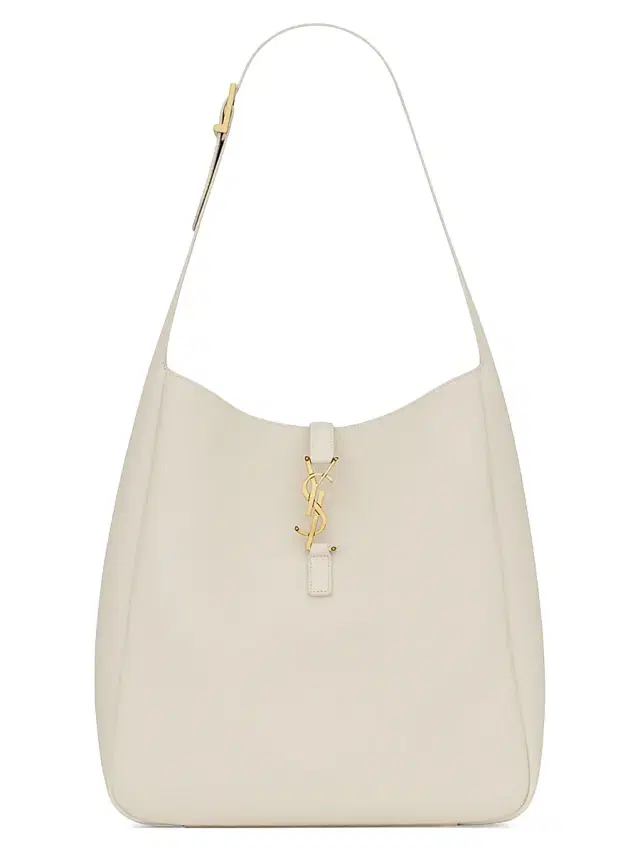 Saint Laurent Women's Le 5 à 7 Supple  Shoulder Bag in Smooth Leather - Blanc Vintage