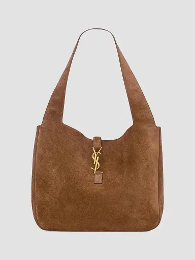 Saint Laurent Women's Le Bea in Suede Tote Bag - Caramel Cognac | Thumbnail 4 Saint Laurent Women's Le Bea in Suede Tote Bag - Caramel Cognac | Thumbnail 4