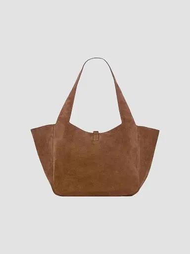 Saint Laurent Women's Le Bea in Suede Tote Bag - Caramel Cognac | Thumbnail 7 Saint Laurent Women's Le Bea in Suede Tote Bag - Caramel Cognac | Thumbnail 7