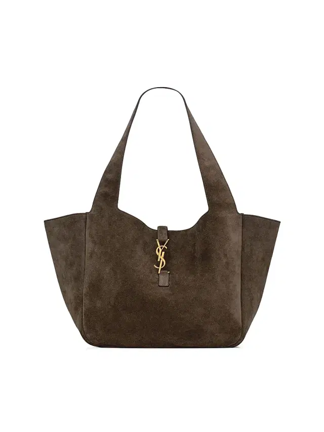 Saint Laurent Women's Le Bea in Suede Tote Bag - Light Musk