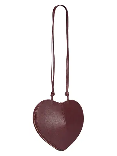 ALAIA Women's Heart Suede & Leather Shoulder Bag - Rouge Grenat | Thumbnail 4