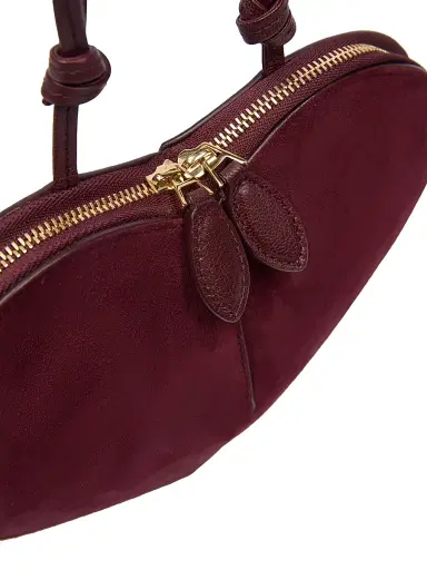 ALAIA Women's Heart Suede & Leather Shoulder Bag - Rouge Grenat | Thumbnail 5