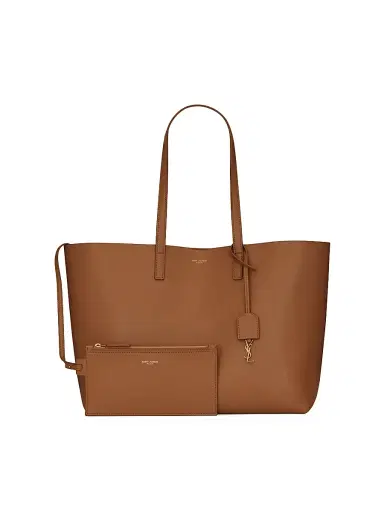 Saint Laurent Women's Shopping Tote Bag in Leather - Brick | Thumbnail 3