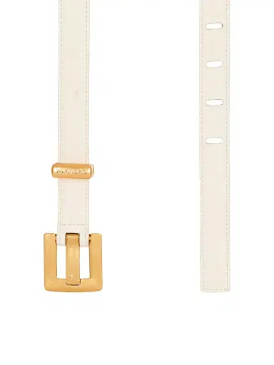 Balmain Women's Anthem Thin Leather Belt - Natural | Thumbnail 4