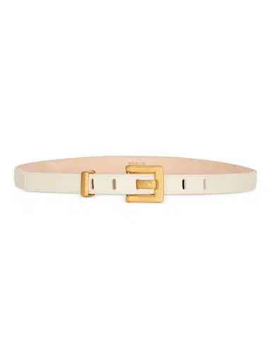 Balmain Women's Anthem Thin Leather Belt - Natural | Thumbnail 1