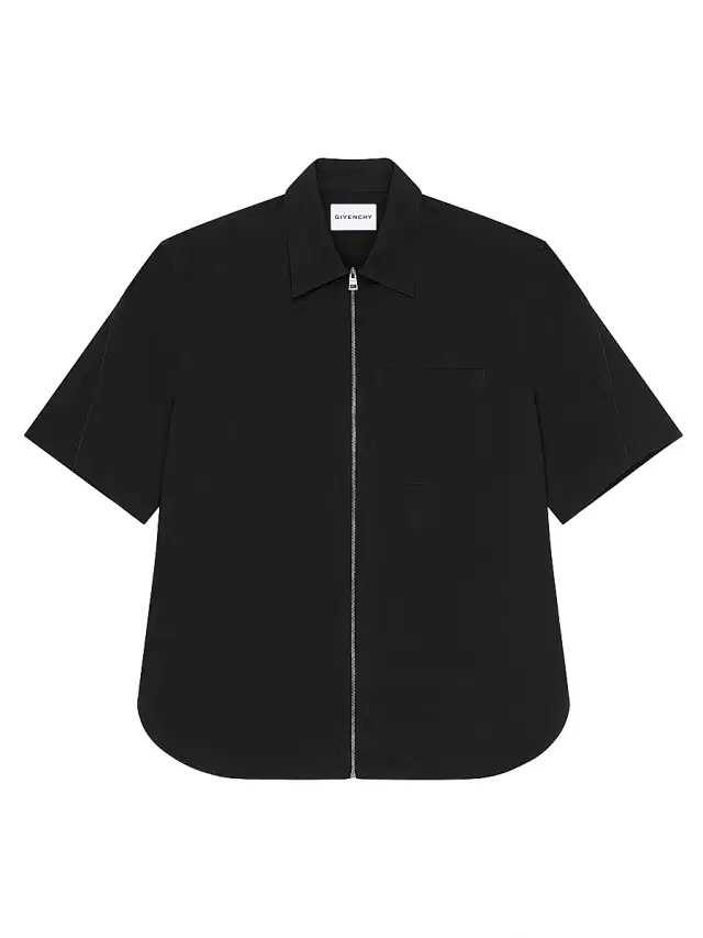 Men's Couture Seam Zipped Shirt - Black Men's Couture Seam Zipped Shirt - Black