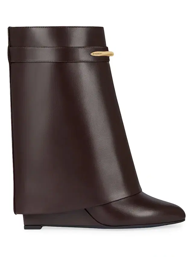 Women's Shark Ankle Boots in Leather - Ebony Brown