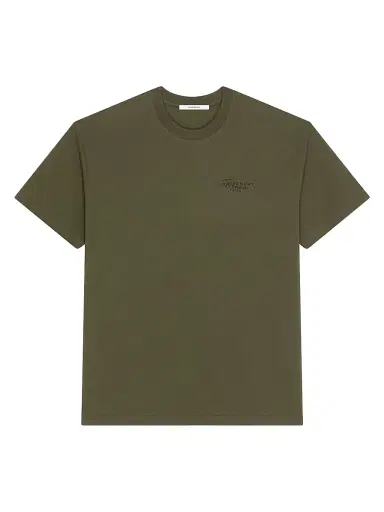 Givenchy Men's T-Shirt in Cotton with Stamp Print - Khaki - Size XXL | Thumbnail 1
