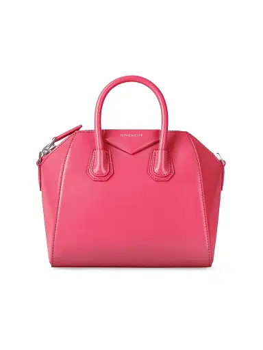 Givenchy Women's Mini Antigona Top Handle Bag in Box Leather - Bright Peach | Thumbnail 1 Givenchy Women's Mini Antigona Top Handle Bag in Box Leather - Bright Peach | Thumbnail 1