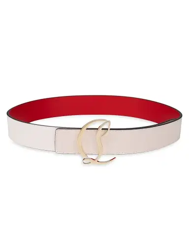 Christian Louboutin Women's CL Logo Leather Belt | Thumbnail 2 Christian Louboutin Women's CL Logo Leather Belt | Thumbnail 2