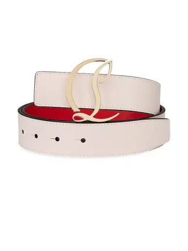 Christian Louboutin Women's CL Logo Leather Belt | Thumbnail 1 Christian Louboutin Women's CL Logo Leather Belt | Thumbnail 1
